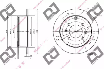 Тормозной диск DJ PARTS BD1361